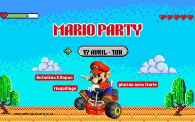 SOIRÉE MARIO À REDZONE CHALLANS : UNE SOIRÉE FAMILIALE À NE PAS MANQUER LE 17 AVRIL 2026