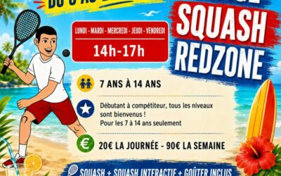 Stage squash vacances d’été à RedZone Challans